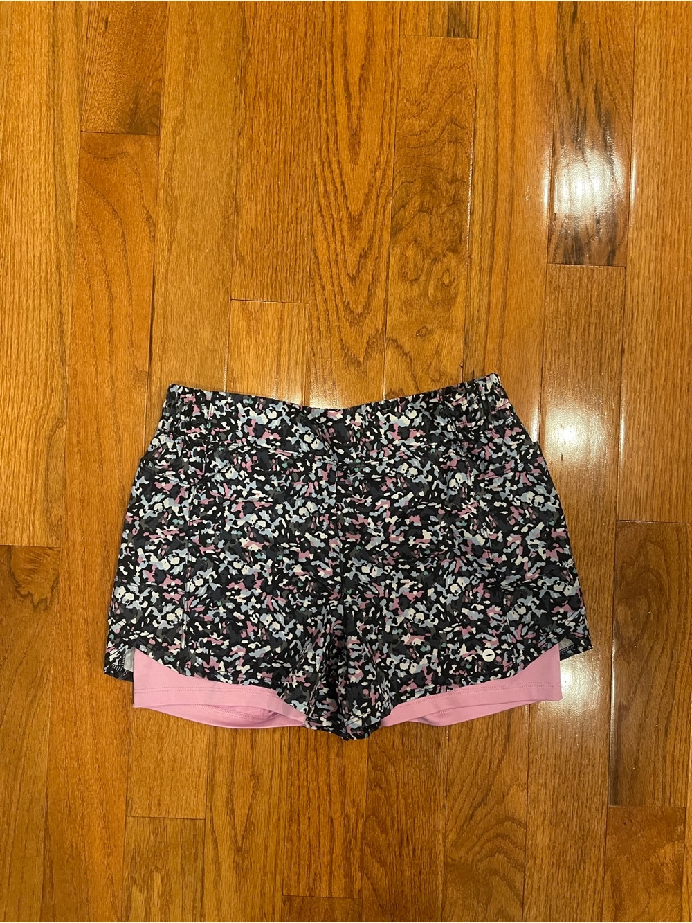 Avia Girl's Light Blue Purple Black Running Workout Shorts Size XXL (18)